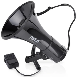 Pyle Megaphon Lautsprecher PA Horn mit integrierter Sirene 50 Watt & verstellbar - Bild 1 von 7