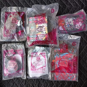 Lot of Six (6) NEW Monster High McDonalds Happy Meal Toys from 2014 and 2015 - Picture 1 of 7