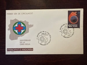 ANDORRA SPANISH FDC COVER 1989 YEAR RED CROSS HEALTH MEDICINE STAMPS - Picture 1 of 1