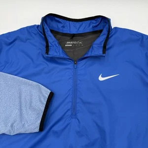 Nike Golf Wind Shield Jacket XXL Mens Blue 1/4 Zip Mock Neck Ryder Cup 2016 - Picture 1 of 11