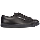 Prada sneakers men 4E3319 6DT F0002 Black leather logo detail shoes trainers