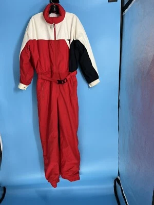 De colección 1980 Tyrolia By Head Rojo Esquí Babero Traje Chaqueta Pantalones Traje de Nieve Para Mujer’s M Foto 1 de 4