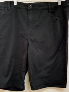 Jones New York Jeans Lexington Bermuda Short Plus Size 18W Black 38x11 - Picture 1 of 10