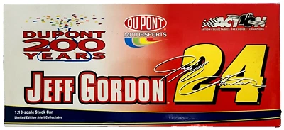 Jeff Gordon #24 DuPont 200º Aniversário 2002 1/18 carro de ação fundido 1-3504 - Imagem 1 de 4