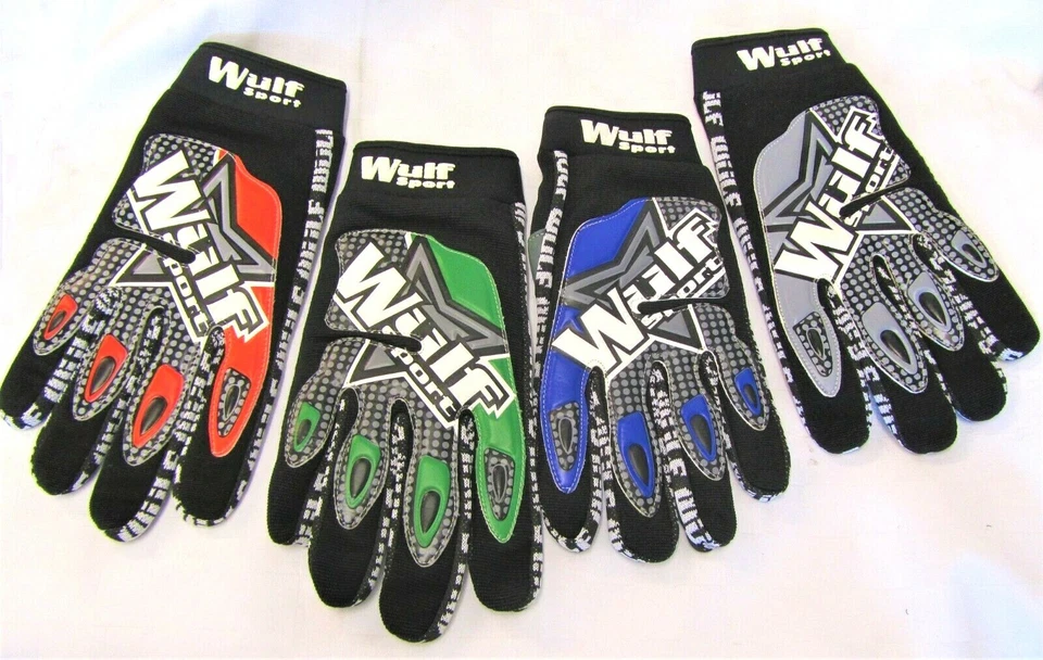 Wulfsport Erwachsene XXL MX blau rot grün grau Handschuh Motorrad Motocross MTB Kart