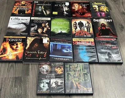 Lot of 17 Horror Movies DVDs Evil Dead Chainsaw Massacre Next Generation - Image 1 of 4