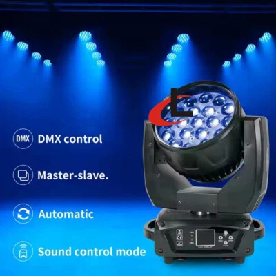 19x15W RGBW 4in1 LED Stage Light Wash Zoom Moving Head Light For DJ Wedding Show - Image 1 of 4