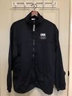 United States Olympic Committee Team Usa Full Zip Up Black Jacket - Mens Size Xl