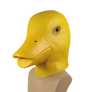 Funny Adult Duck Mask Cosplay Yellow Duck Talking Full Head Mask Halloween Props - Picture 1 of 12