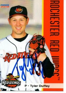 Tyler Duffey 2019 Rochester Red Wings Autographed Signed Card - Picture 1 of 1