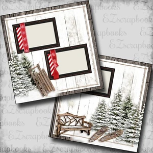 Vintage Winter Gear - 2 Premade Scrapbook Pages - EZ Layout 5800 - Picture 1 of 2