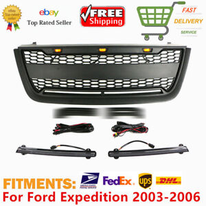 For Ford Expedition 2003-2006 Front Bumper Grille W/LED Light &Lower Light Strip