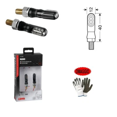 Pour Benelli Paire de Clignotants LED 12V Nain GPR ® Moto Lentille Smoky  Univ - Photo 1/4