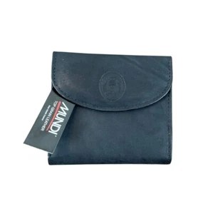 Mundi Genuine Black Leather Wallet Snap Closure Multiple Card Slots Sz S - Picture 1 of 12