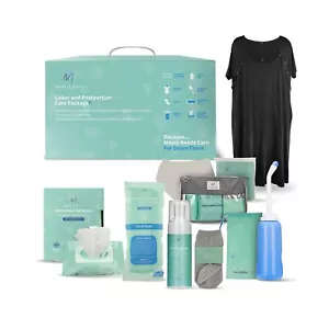 Postpartum Care Kit for Mom (14-Piece) - Includes Labor and Delivery Gown, Pe... - Picture 1 of 9