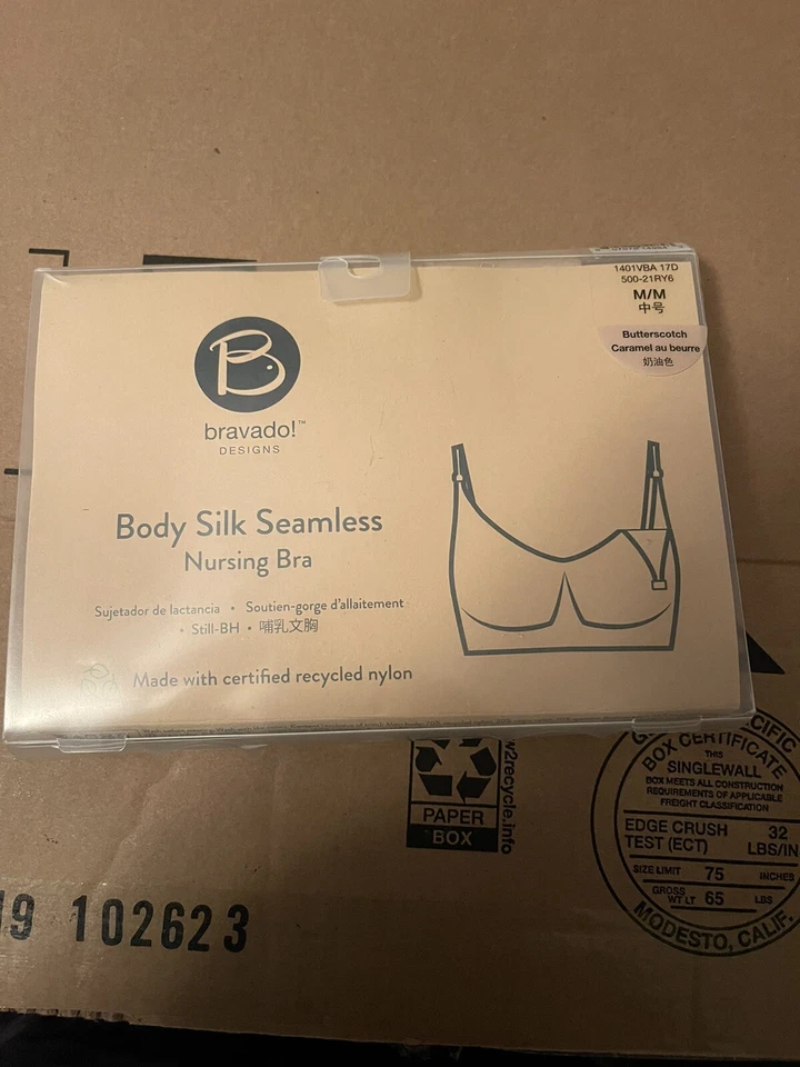 Bravado 140VBA 17D Women's Bra Body Silk Seamless Nursing Butterscotch Size M