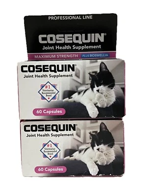 Pack de 2 Suplementos de Salud Articular Cosequin para Gatos Máxima Fuerza, 60 Cápsulas Foto 1 de 4