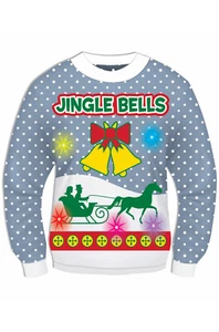 Christmas Jingle Bells Light Up Sweater Adult Costume (XLarge) - Picture 1 of 1