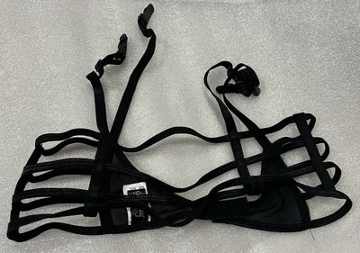 NUEVO-Sujetador Frederick's of Hollywood de colección-negro, tiras, busto abierto- talla M/L Foto 1 de 4