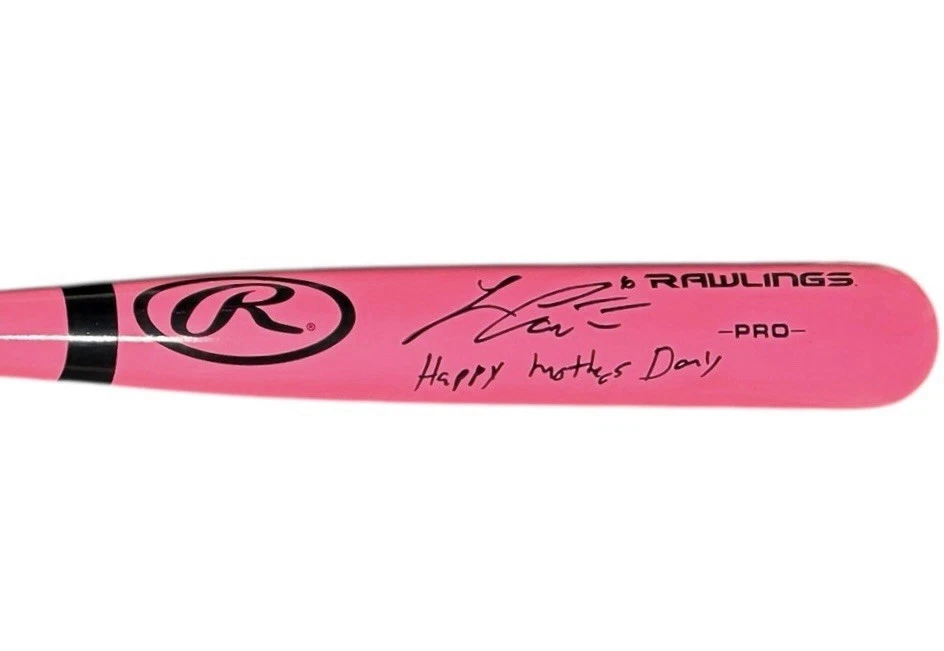 Kansas City Royals Lorenzo Cain Firmado Big Stick Bat JSA Certificado Día de la Madre Foto 1 de 1