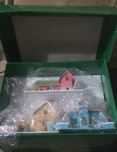 Christopher Radko Brillante Brite Juego de 3 Casas de Navidad Middlebury Way #4012880 - Imagen 1 de 19