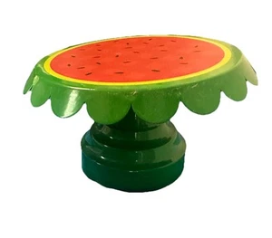 Single Layer Tier Serving Tin Tray Watermelon 🍉 Farmhouse Summer Decor - Picture 1 of 4