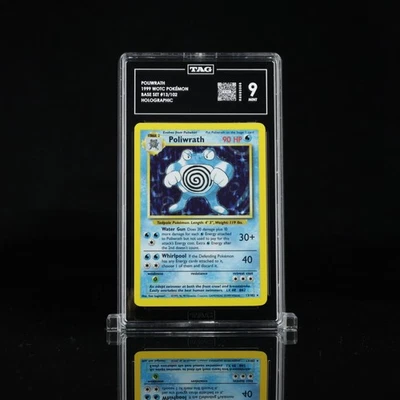 poliwrath base set holo 13/102 tag 9 psa - Image 1 of 2