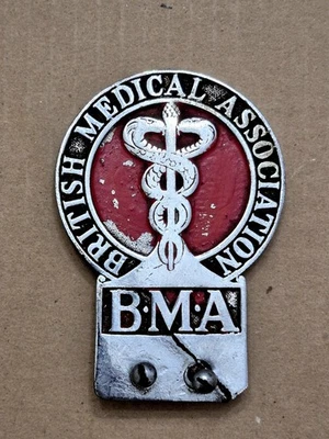 INSIGNIA DE MIEMBRO ORIGINAL VINTAGE BMA ASOCIACIÓN MÉDICA BRITÁNICA AUTO COCHE - LEER Foto 1 de 4