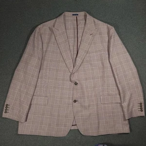 Stafford Jacket Mens 56R Big & Tall Linen Blend Sport Coat Blazer Lightwhight - Picture 1 of 14
