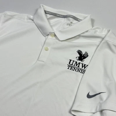 Nike UMW Camisa de Tenis Para Hombres Mediana Blanca Golf Dri-Fit Polo Manga Corta Atlética Foto 1 de 4