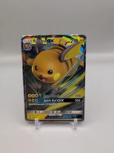 Carta Pokemon Raichu GX SM213 Black Star Promo Holo Foil TCG 2019 gioco moderato - Foto 1 di 2
