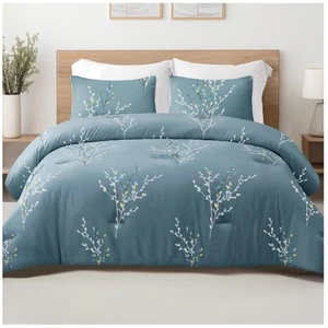 Bettdecke 4-Jahreszeiten Steppdecke in 220 x 230 cm mit Blumen-Muster, Warme ... - Bild 1 von 2