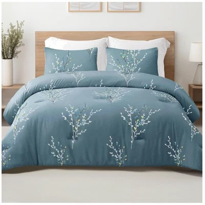 Bettdecke 4-Jahreszeiten Steppdecke in 220 x 230 cm mit Blumen-Muster, Warme ... - Bild 1 von 2