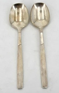 Viners Corinth Silver Plated x 2 Serving Spoons 22.3cm - Picture 1 of 7