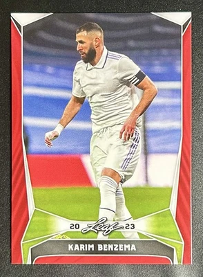2023 Leaf Soccer  - Karim Benzema #B-5 Red - Image 1 of 2