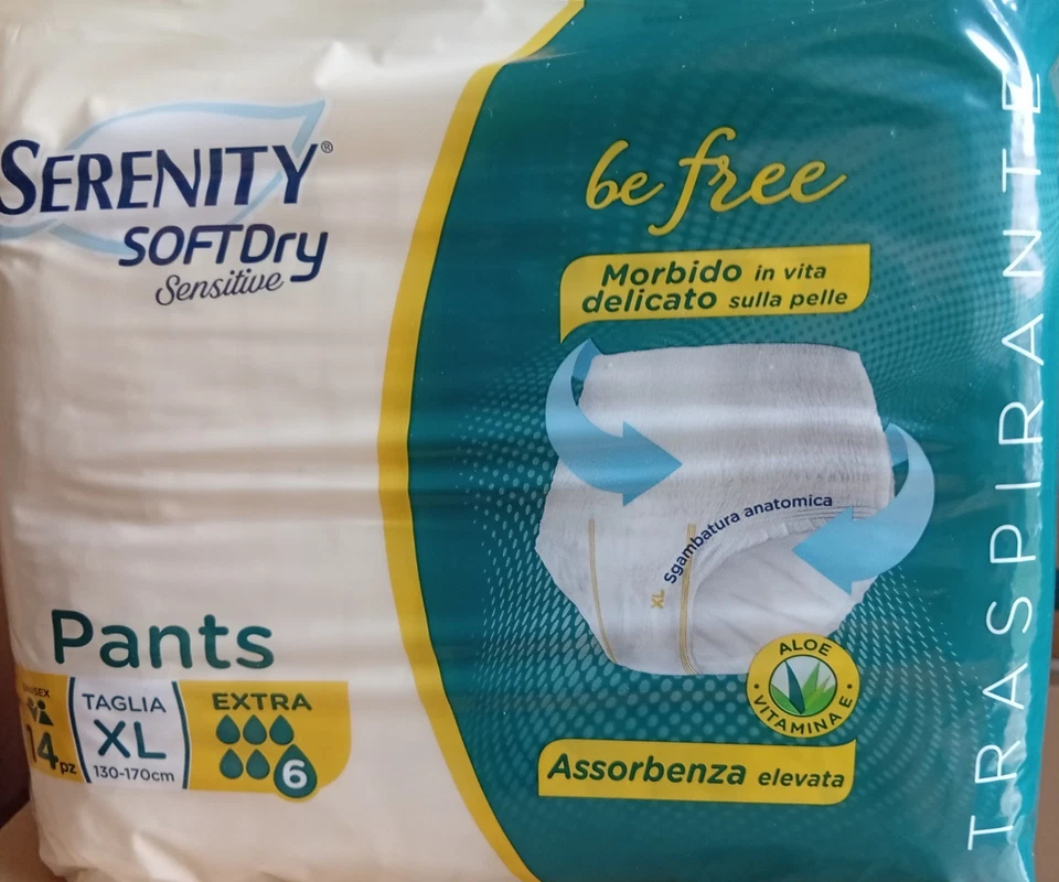 112 PANNOLONI PANTS A SLIP SERENITY SENSITIVE EXTRA TAGLIA XL 8 CONF.DA 14 PEZZI - Immagine 1 di 1