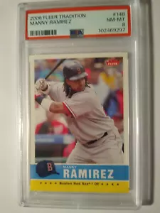 2006 Fleer Tradition MLB Baseball Card- Manny Ramirez #148, PSA 8, NM-MT. - Picture 1 of 4