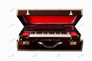 Exclusive Concert Quality 13 Scale Changer 4 Reed Indian Teak Portable Harmonium - Picture 1 of 10