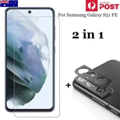 For SAMSUNG GALAXY S21 FE  Tempered Glass Screen Protector or Camera Protector - image 1 of 4