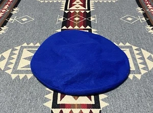Frank Olive Beret Hat Royal Blue Womens Vintage Wool - Picture 1 of 7
