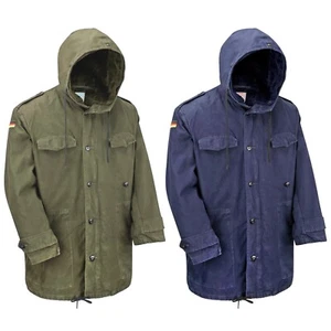 Original German Parka Army Surplus Vintage Bundeswehr Lined Long Coat Jacket - Picture 1 of 5