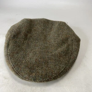 1960s Churchill Ltd Brown Wool Paper Boy Newsboy Gatsby Hat 7 1/8 Neiman Marcus - Picture 1 of 6