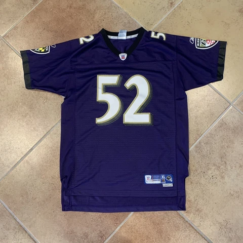 RAVEN'S #52 XLVII SUPERBOWL CHAMPS R. LEWIS Nike NFL On Field Jersey Youth XL Cover
