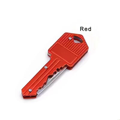 Mini cuchillo llavero plegable portátil de supervivencia al aire libre con forma de llave camping Foto 1 de 4