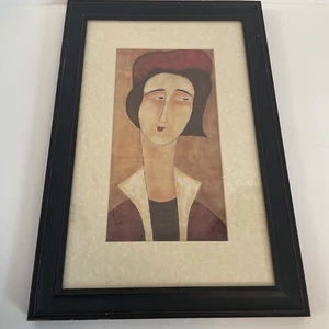 Vintage Guy Mourand Framed Female Art Print. 18” X12” Excellent Condition. - Picture 1 of 10