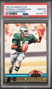 1991 Stadium Clubโ Charter Member โ Randall Cunningham โ ๐ MINT PSA 10 โ pop 26 - Picture 1 of 4