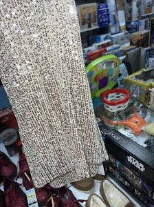 Art Class Girl's Sequined Flare Pant size XL (14) GOLD - Picture 1 of 3