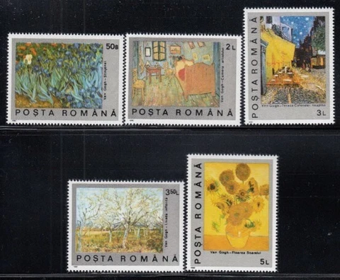 ROMANIA Vincent Van Gogh Paintings MNH set Cover
