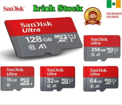 Memory Card SANDISK A1 ULTRA micro SD 128GB 64GB 32GB (10 YEARS WARRANTY) - Image 1 of 2