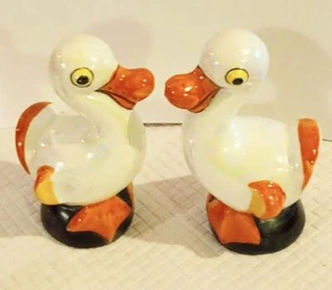 Antik Vintage Noritake 3" Ente Salz Pfefferstreuer Opalisierender Glanz Japan - Bild 1 von 5